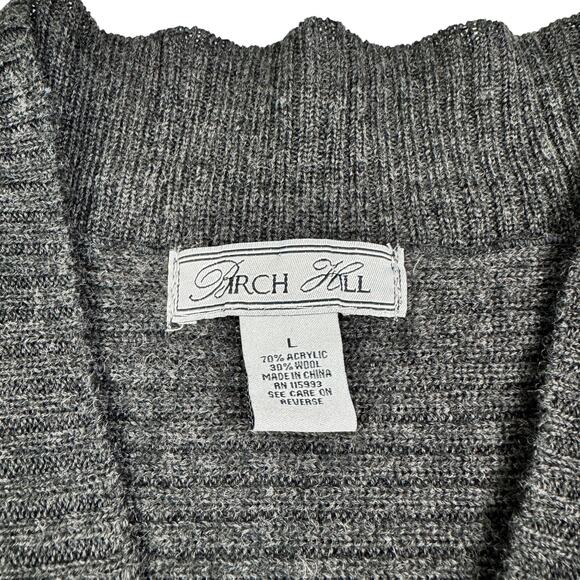 Birch Hill Ribbed 3/4 Sleeve Open Front Long Line Cardigan Women's Size Large - Picture 8 of 9